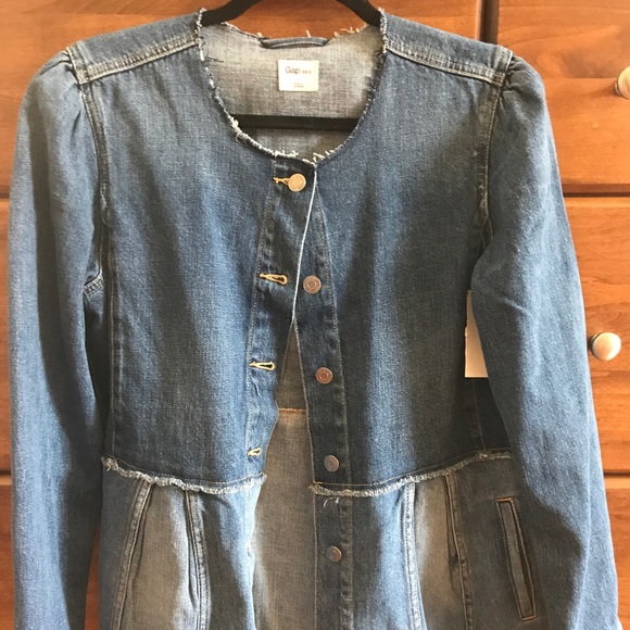 peplum style denim jacket